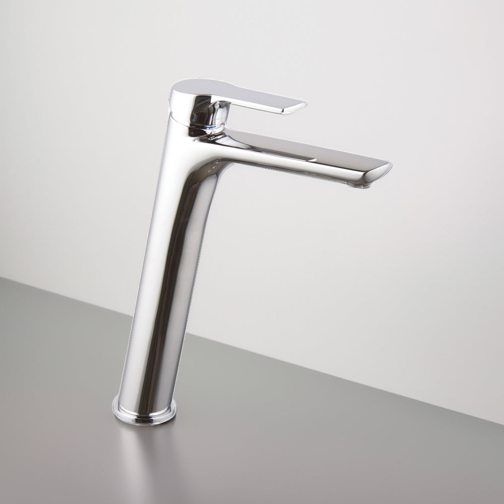 Miscelatore lavabo alto serie 4" con leva chiusa cromo + piletta 1"1/4 — FIMA