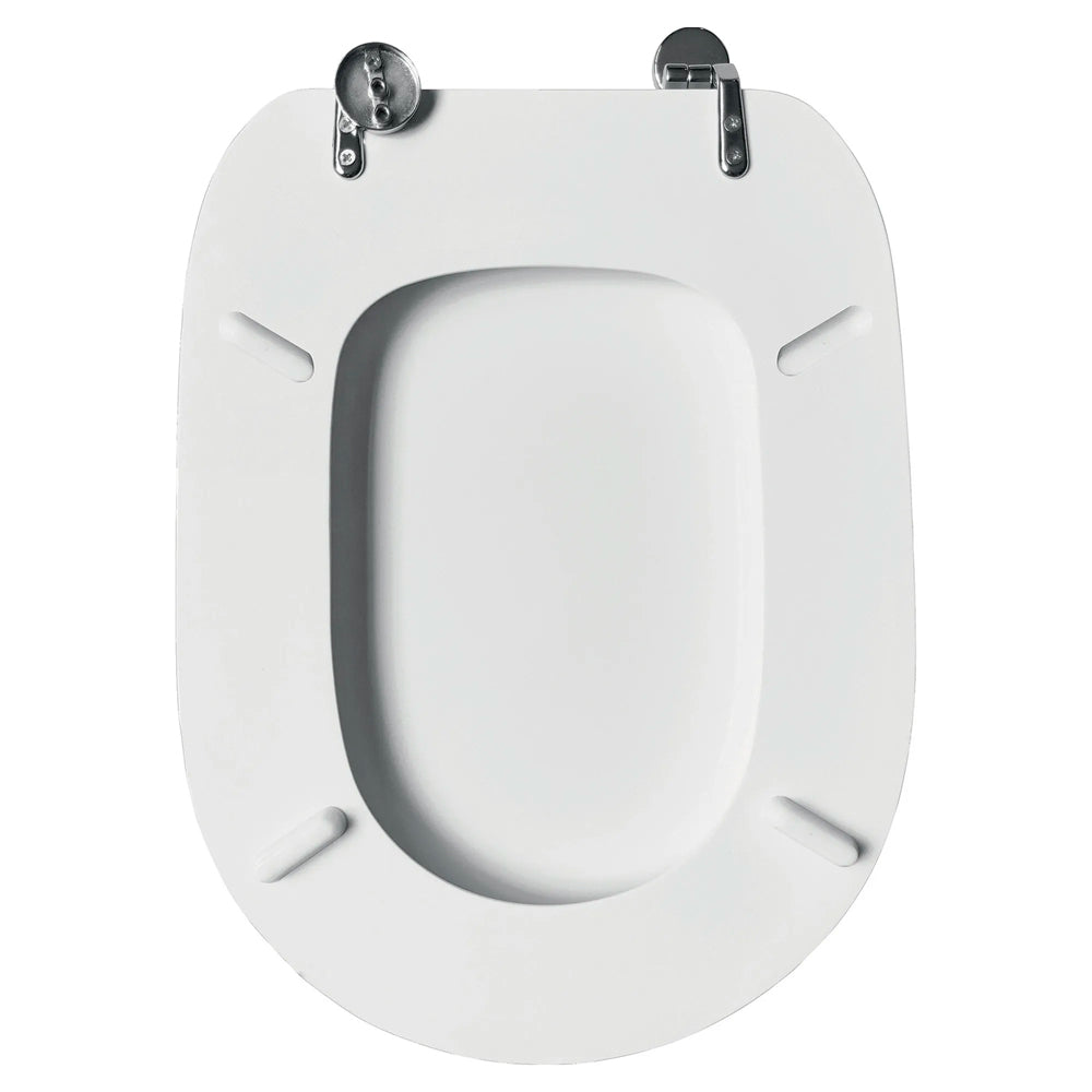 Sedile MDF poliesterato sintesi bianco - chiusura normale — SEBA