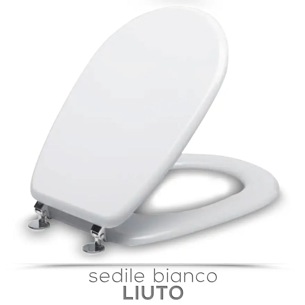 Sedile MDF poliesterato liuto bianco - chiusura normale — SEBA