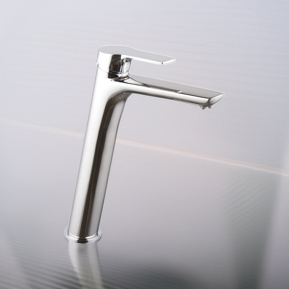 Miscelatore lavabo alto serie 4" con leva chiusa cromo + piletta 1"1/4 — FIMA