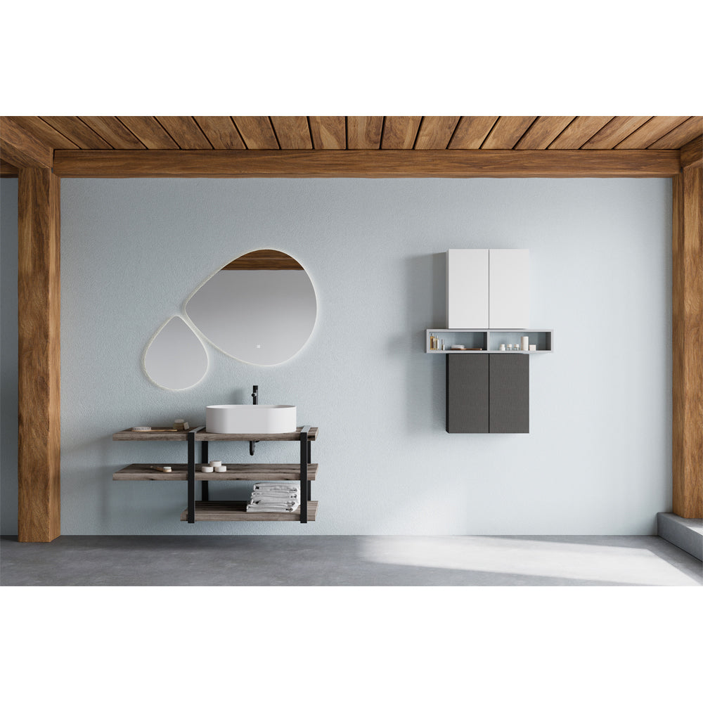 Pensile d'arredo bagno reversibile lino 25x50 cm — Savini Due