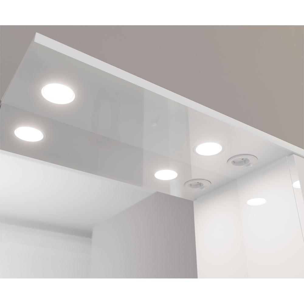 Composizione mobile da bagno "BETA75 NEW" bianco lucido — Savini Due