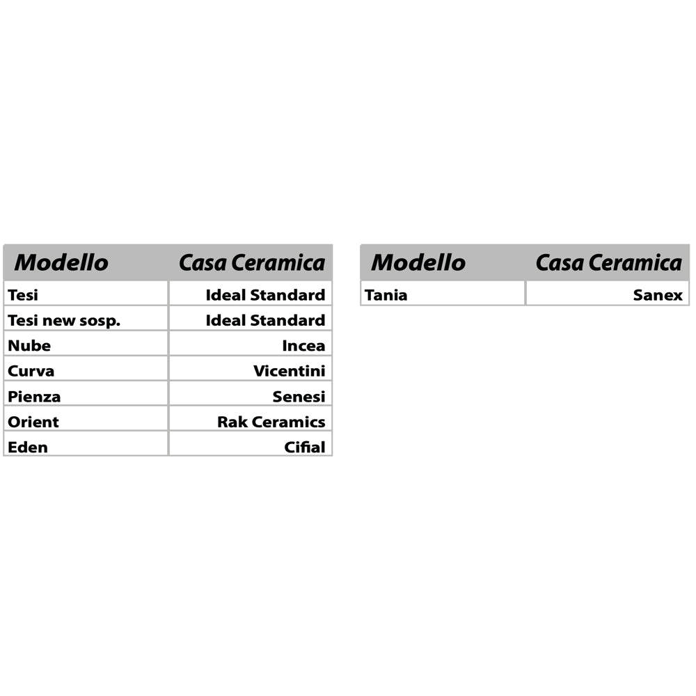 Sedile square MDF laccato bianco - chiusura normale — Savini Due