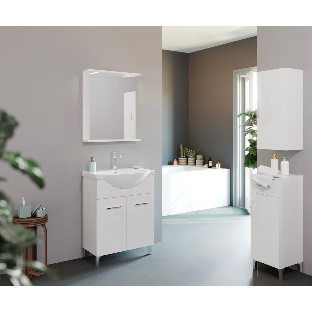 Composizione mobile da bagno Beta65 bianco lucido — Savini Due