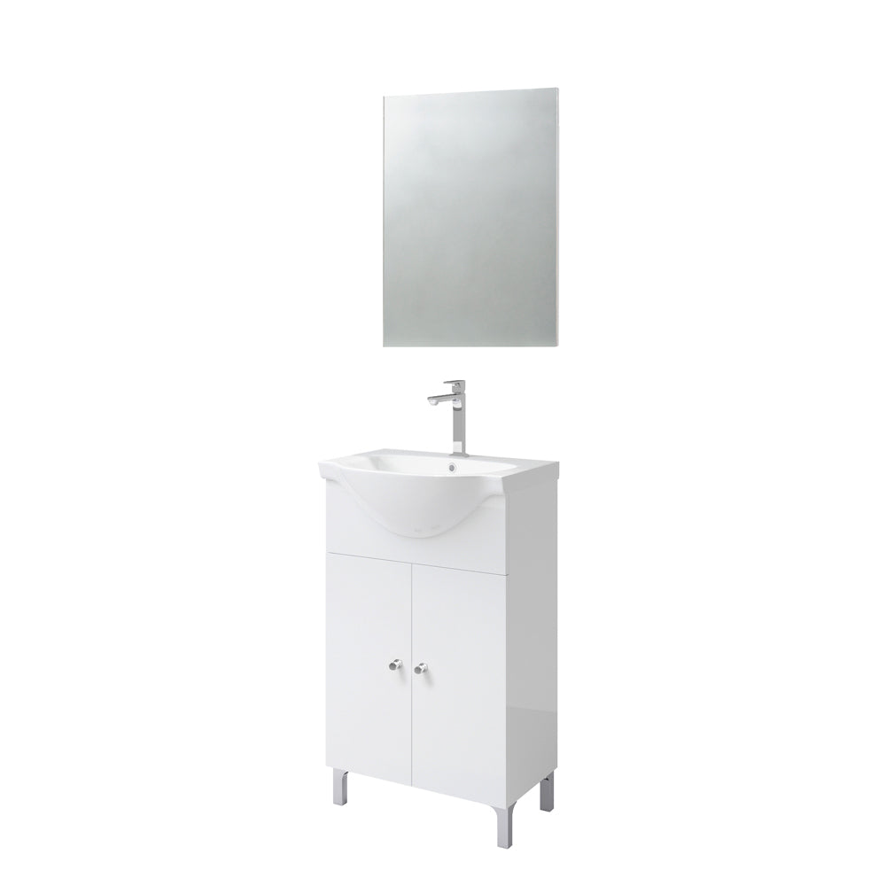 Composizione mobile da bagno stella NEW" bianco lucido - 50 cm — Savini Due