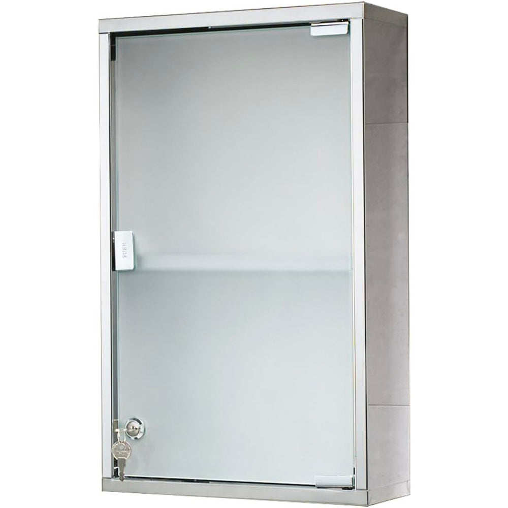 Armadietto con serratura Joker acciaio Inox/vetro — GEDY