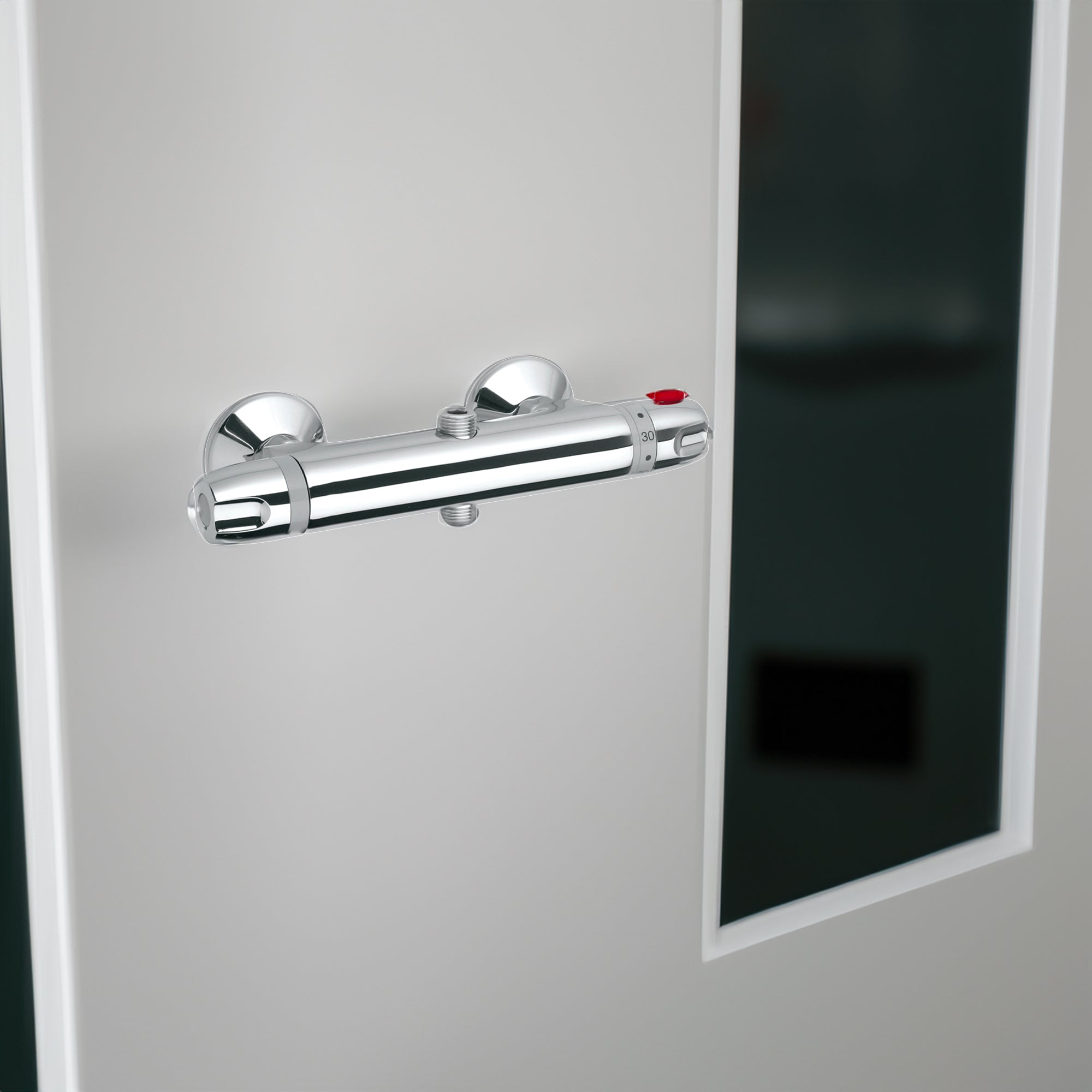 Gruppo termostatico doccia con deviatore 2 uscite 2t cromo — Paini