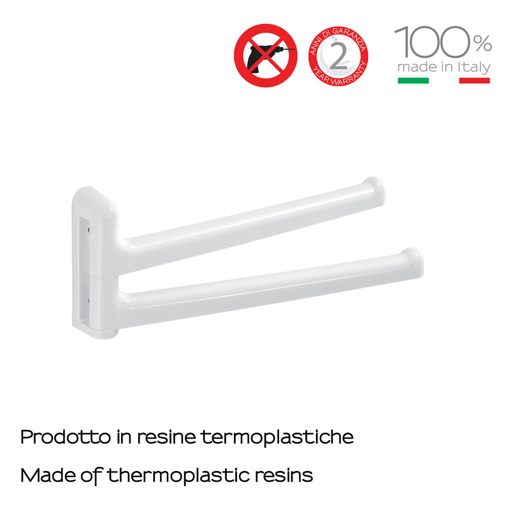 Portasalviette a snodo junior serie 8000" bianco — GEDY