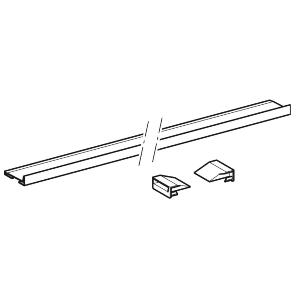 Profilo collettore per doccia con scarico a parete Combifix acciaio INOX spazzolato - 115 cm — Geberit