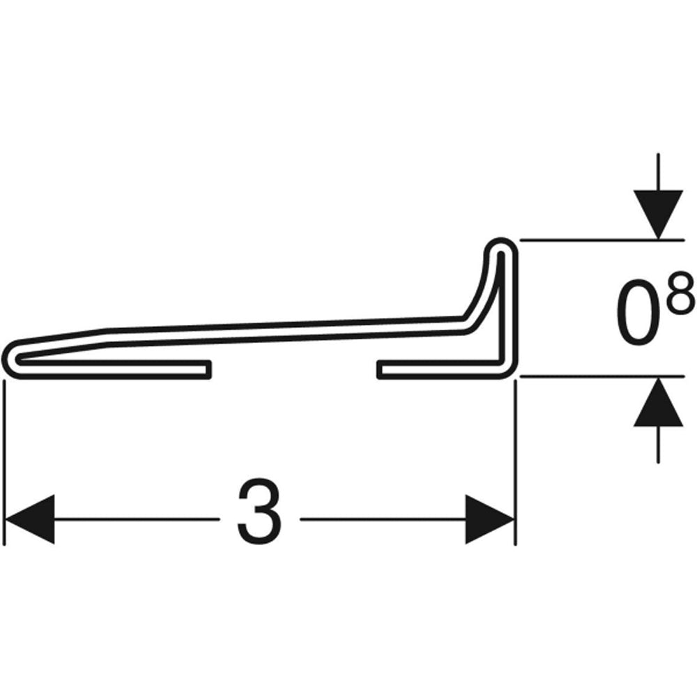 Profilo collettore per doccia con scarico a parete Combifix acciaio INOX spazzolato - 115 cm — Geberit