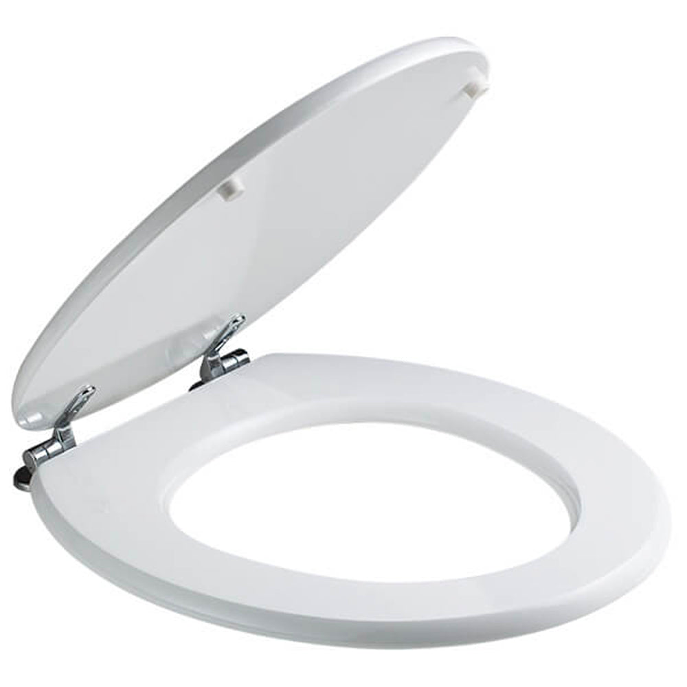 Sedile WC ellisse MDF laccato bianco - chiusura normale — GEDY