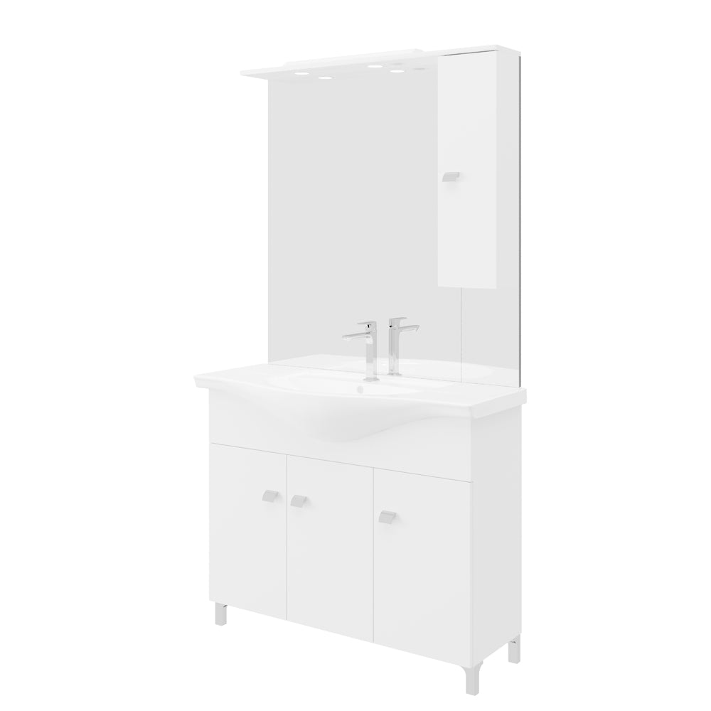 Composizione mobile da bagno Beta105 bianco lucido — Savini Due