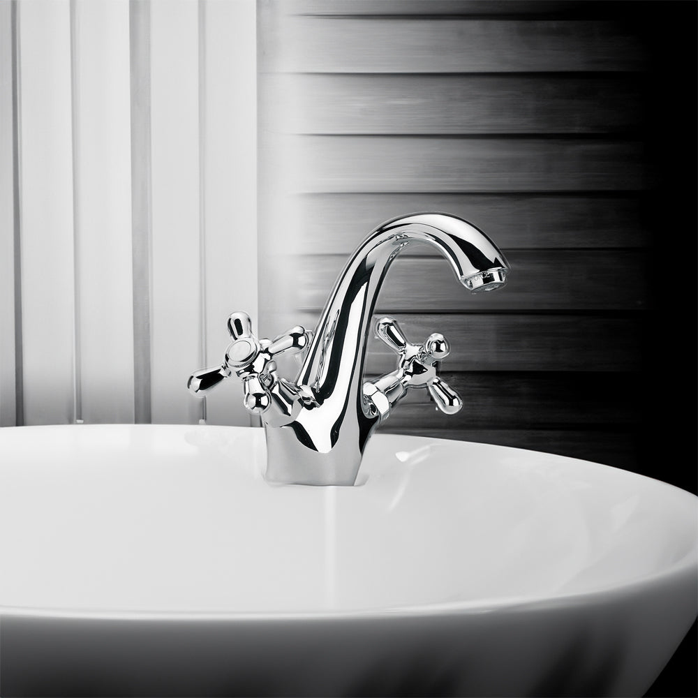 Monoblocco lavabo Liberty cromo + piletta 1"1/4 — Paini