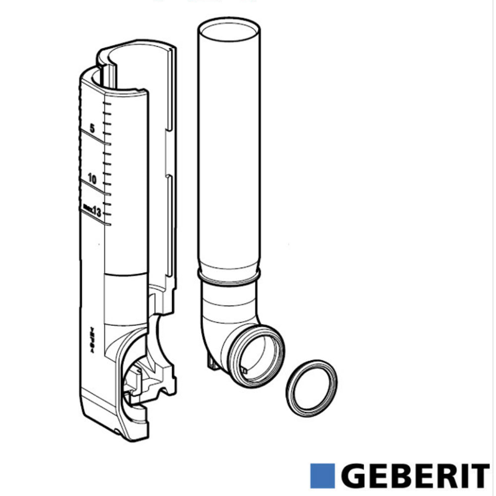 Tubo di risciacquo per cassette di scarico Sigma8 Geberit bianco - 50x40
