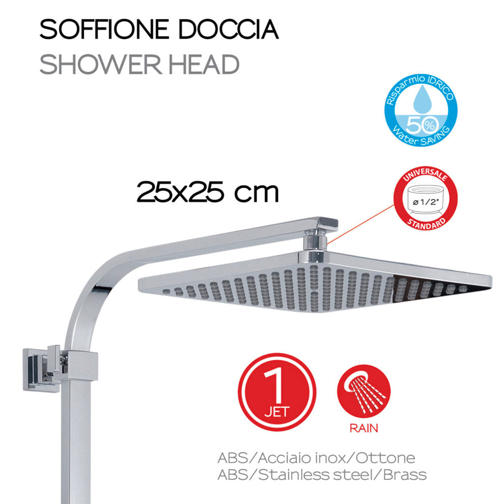 Set colonna doccia termostatica star mix 01" quadro cromo — GEDY