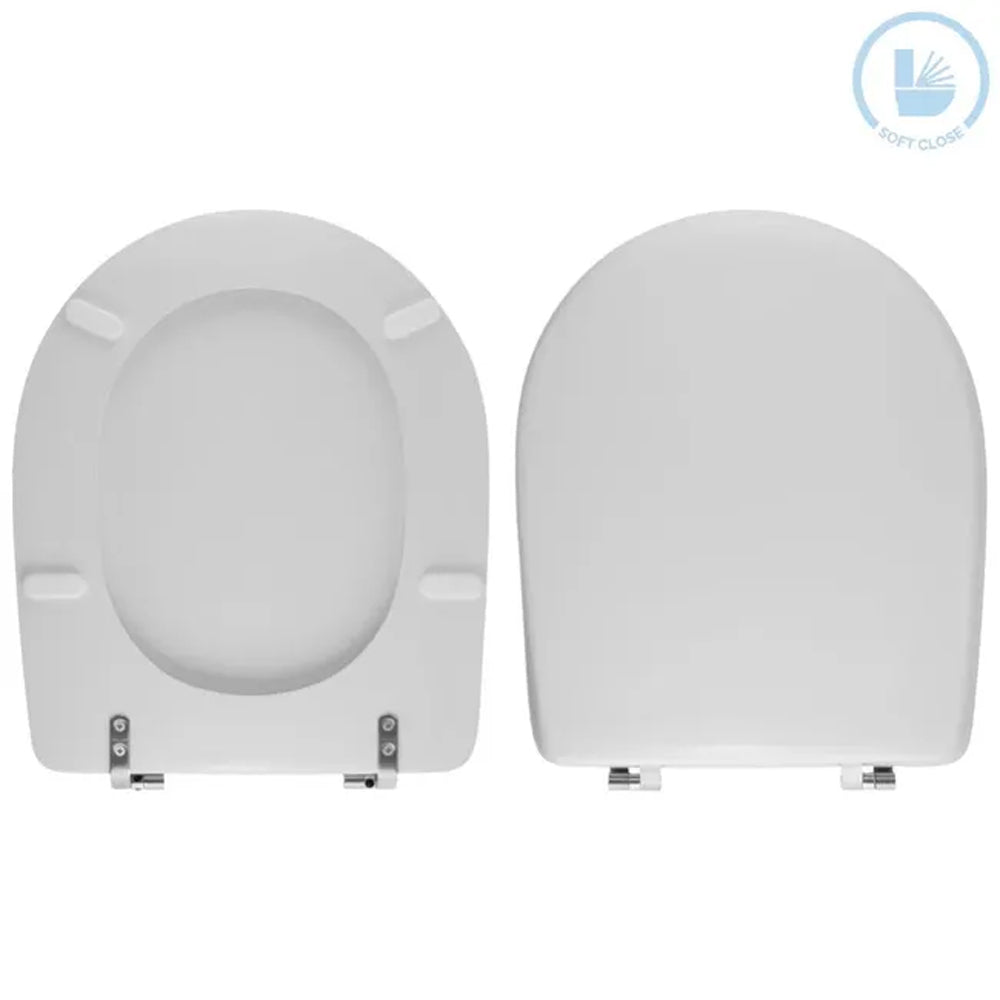 Sedile MDF poliesterato medea bianco - chiusura normale — SEBA