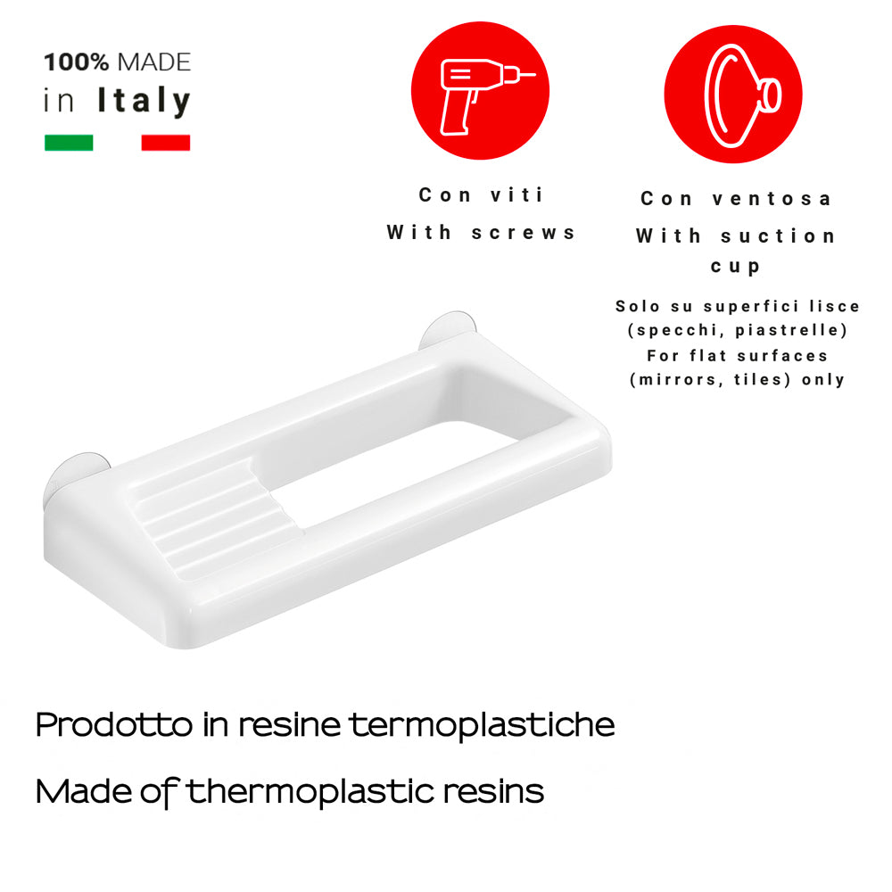 Portasapone + portasalviette GEDY junior serie 8000" bianco - 30 cm