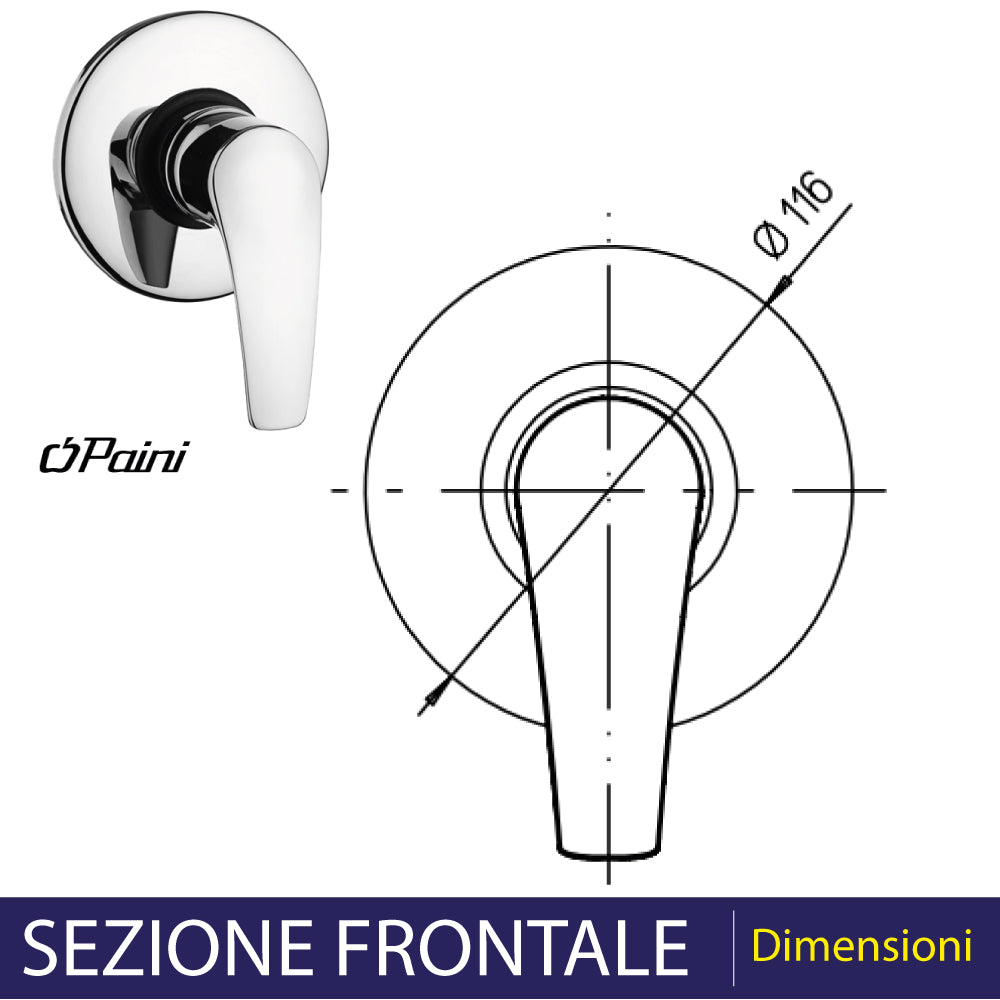 Miscelatore doccia incasso new BERRY" cromo — Paini
