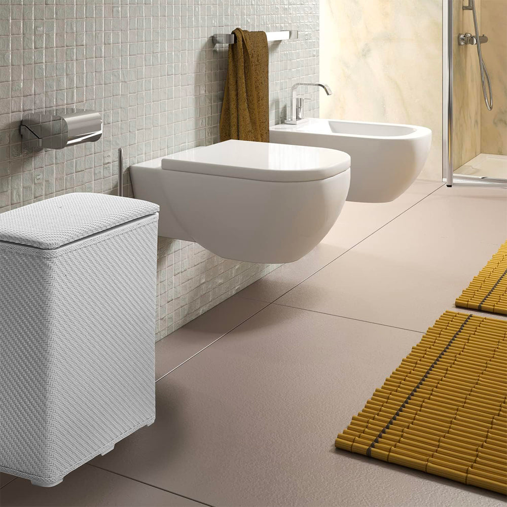 Cesto portabiancheria a scatola Ambrogio beige — GEDY