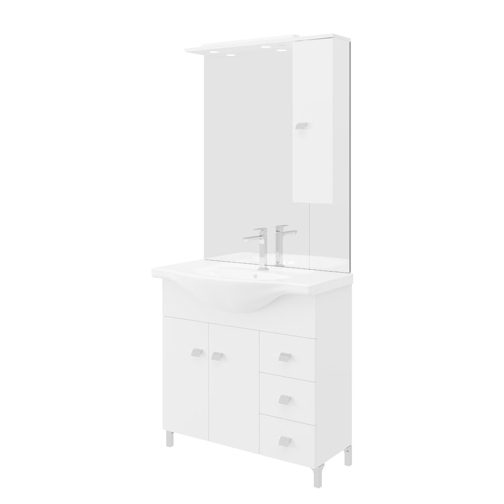 Composizione mobile da bagno Beta85 bianco lucido — Savini Due