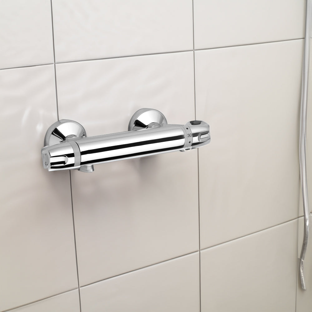 Miscelatore doccia esterno termostatico 2t cromo — Paini