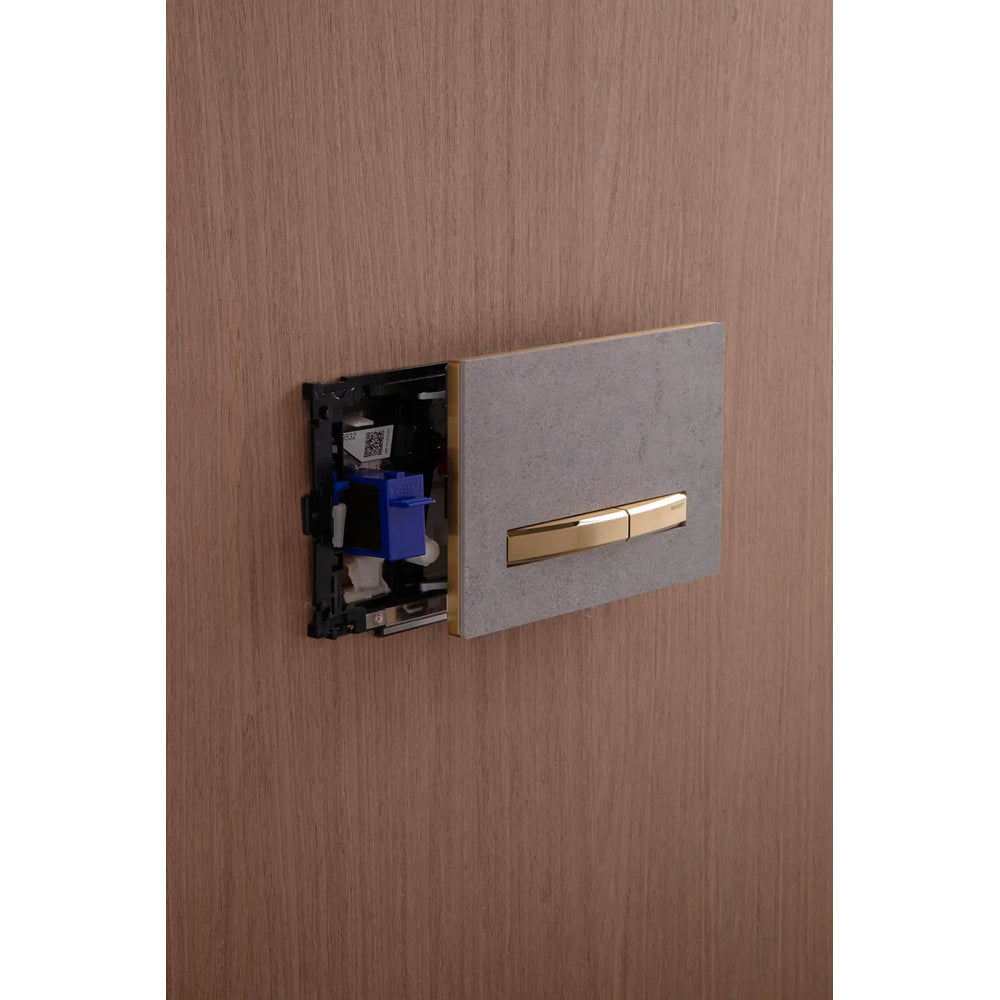 Placca di comando sigma 50" pietra naturale ardesia / cromato — Geberit