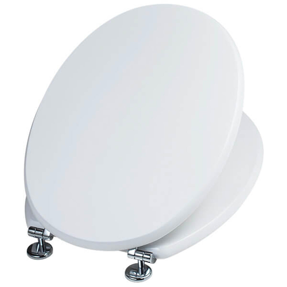 Sedile WC ellisse MDF laccato bianco - chiusura normale — GEDY