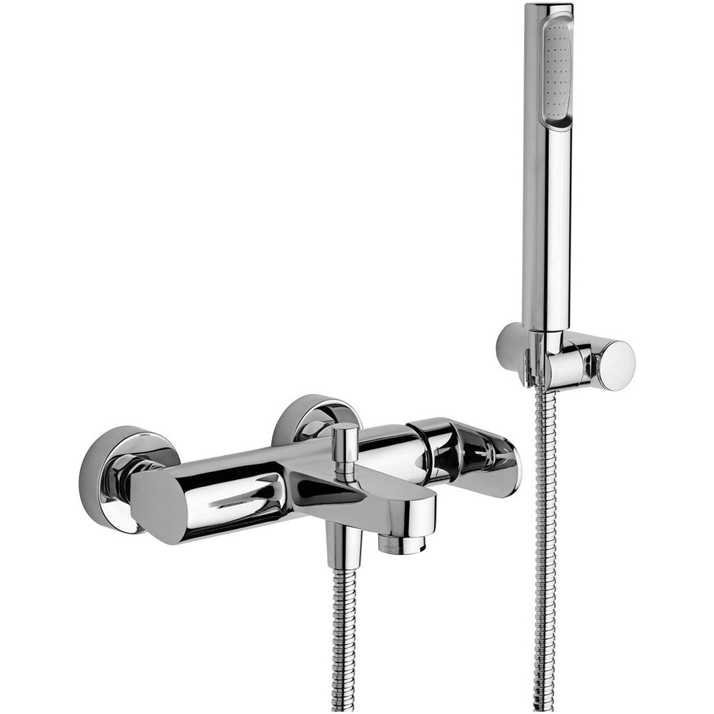 Miscelatore esterno vasca candy cromo + set doccetta — Paffoni