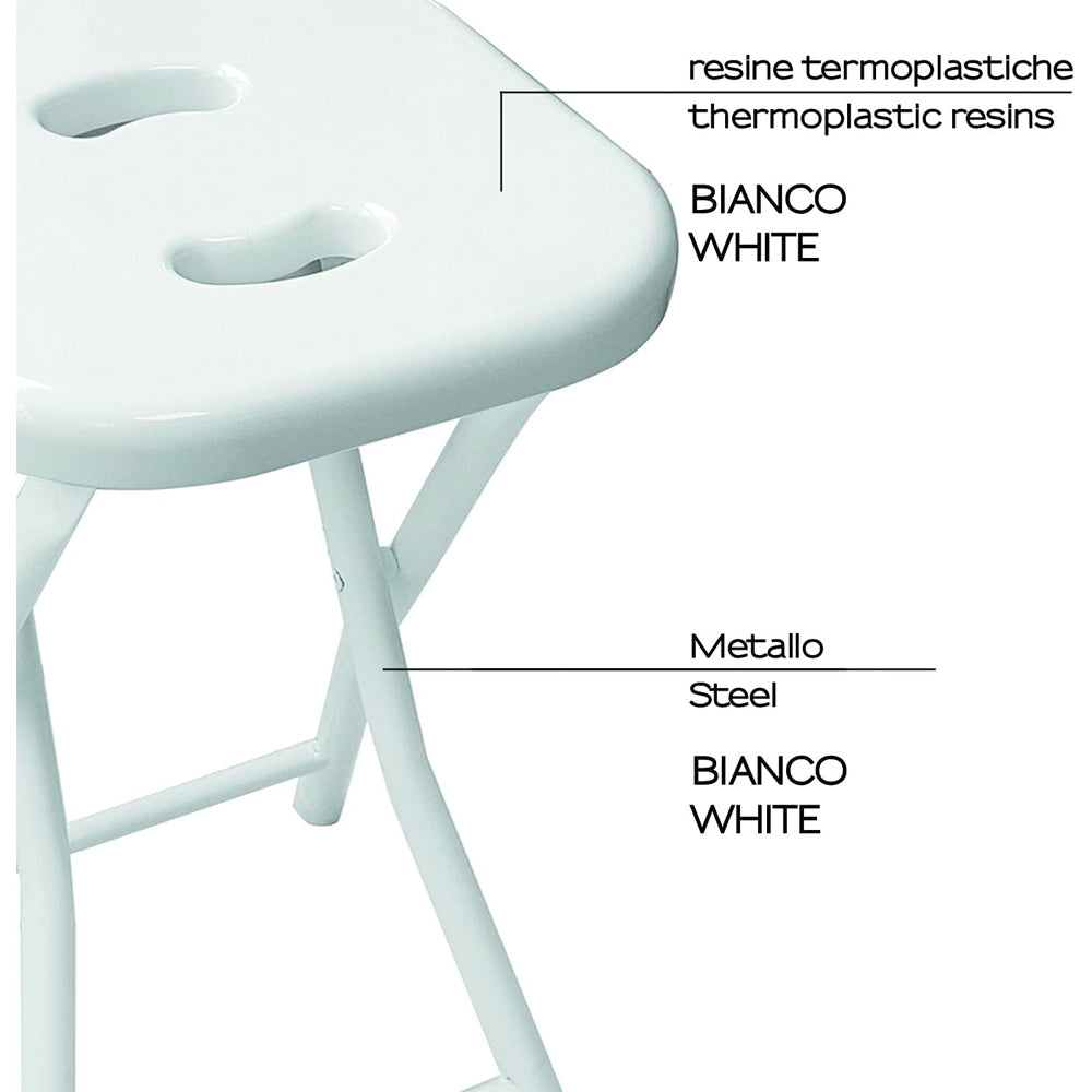 Sgabello da bagno richiudibile bianco — GEDY
