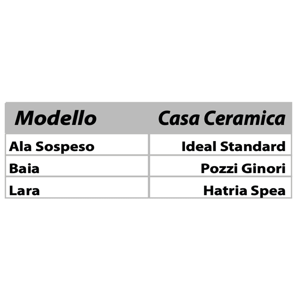 Sedile MDF poliesterato baia bianco - chiusura normale — SEBA
