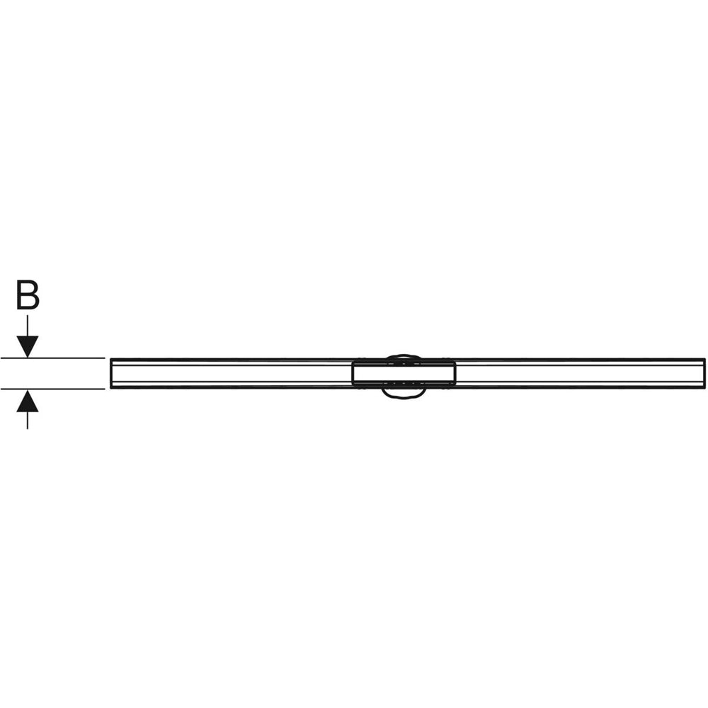 Canalina doccia Cleanline80 nero cromato spazzolato l. 30-130 cm — Geberit