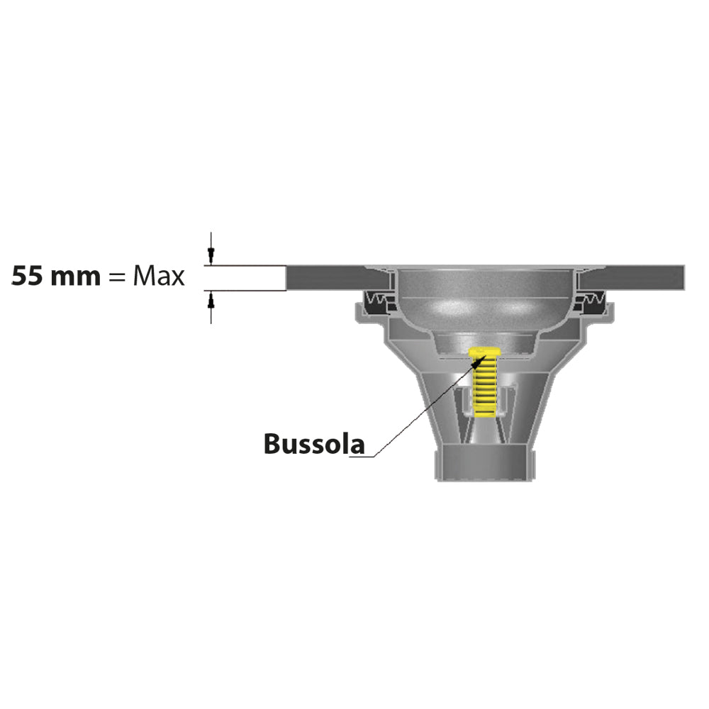 Bussola per piletta lavello M12x61 in metallo — LIRA