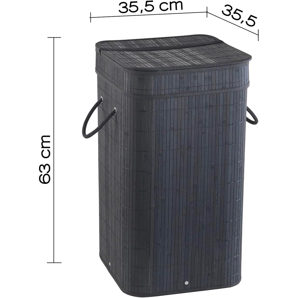 Cesto portabiancheria Tatami nero — GEDY