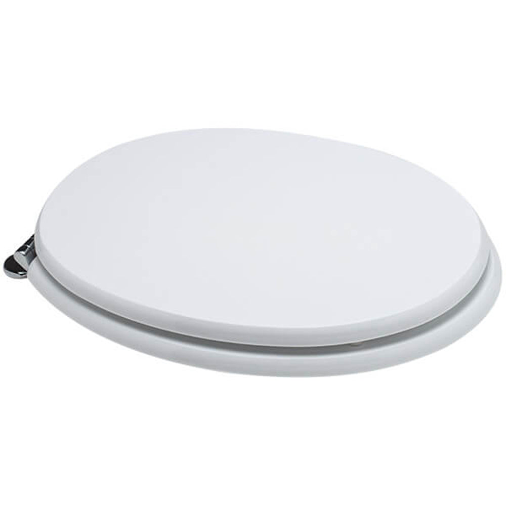 Sedile WC ellisse MDF laccato bianco - chiusura normale — GEDY