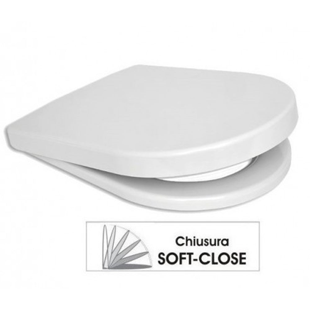 Sedile termoindurente selnova 3 filomuro bianco - chiusura rallentata — SEBA