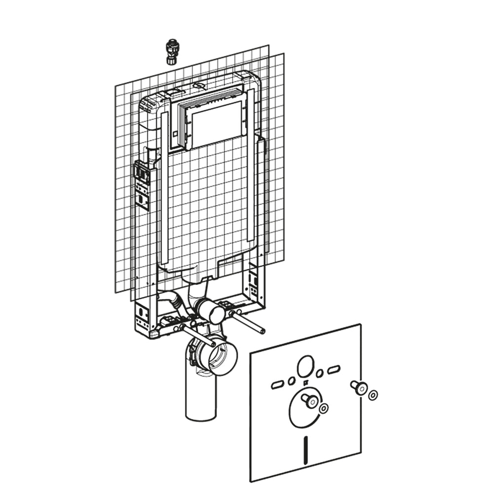 Cassetta di scarico a incasso combifix sigma 8" WC sospesi 109 cm — Geberit