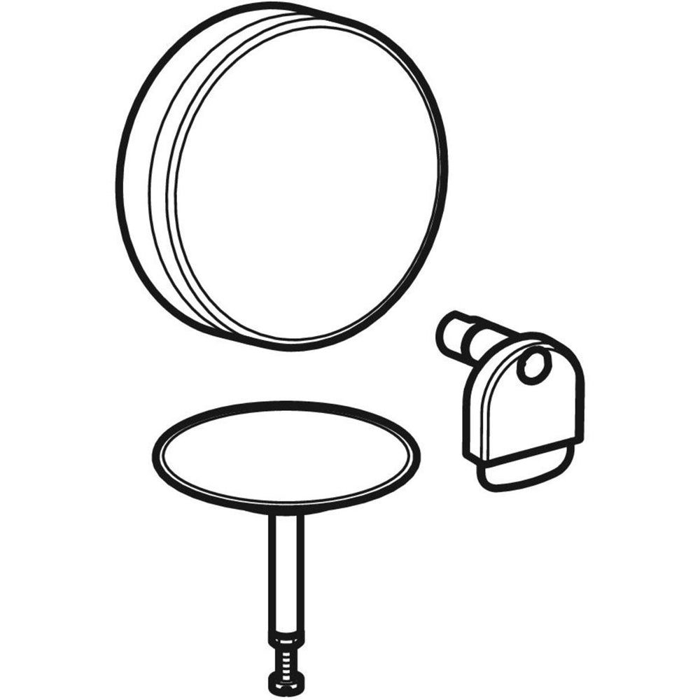 Accessori di completamento Split Ø52 per colonna vasca 50348 Bianco/Cromo — Geberit