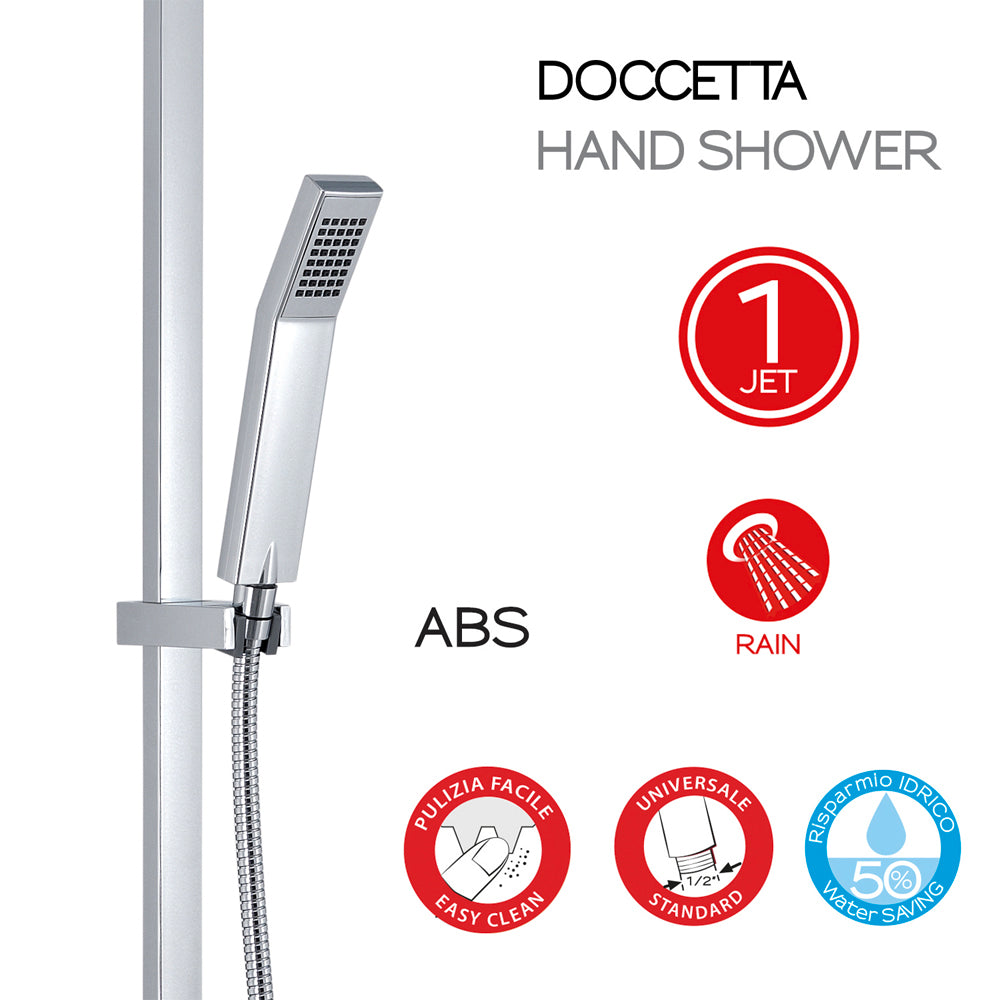 Set colonna doccia termostatica star mix 01" quadro cromo — GEDY