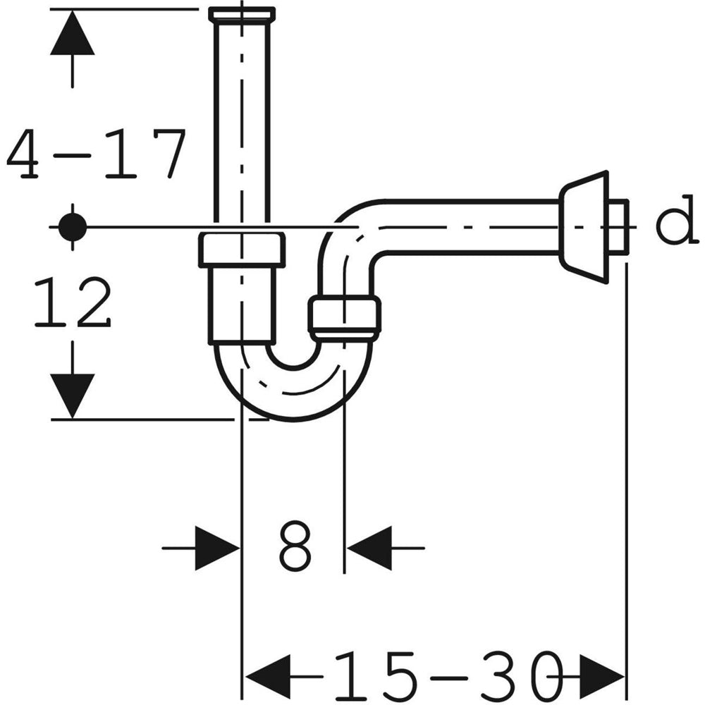 Sifone per lavabo orientabile Ø40 x 1"1/4 — Geberit