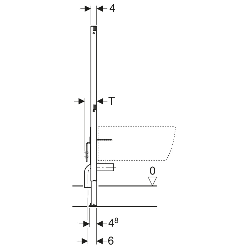 Modulo Duofix per bidet su cartongesso cm 112 — Geberit