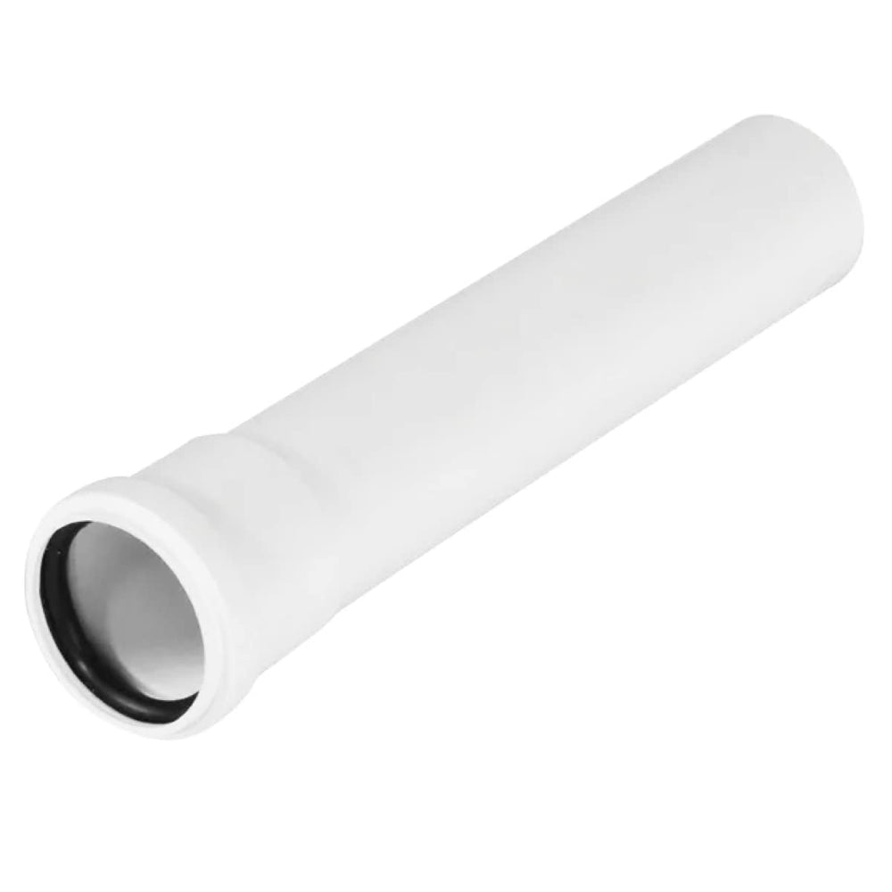 Canotto di scarico diritto per cassetta ad incasso Pucci bianco - L.22 cm