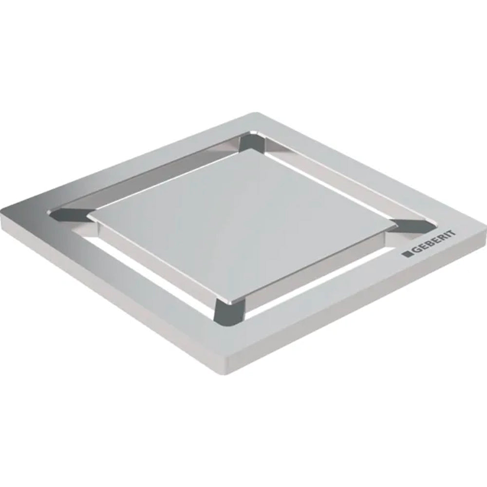 Griglia INOX per sifone doccia design 8x8 cm - quadrato — Geberit