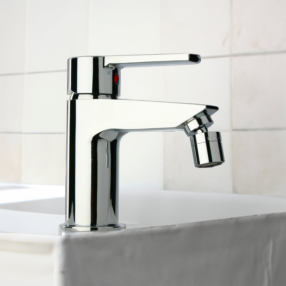 Miscelatore bidet le MANS" con sistema energy saving cromo + piletta 1"1/4 — Paini
