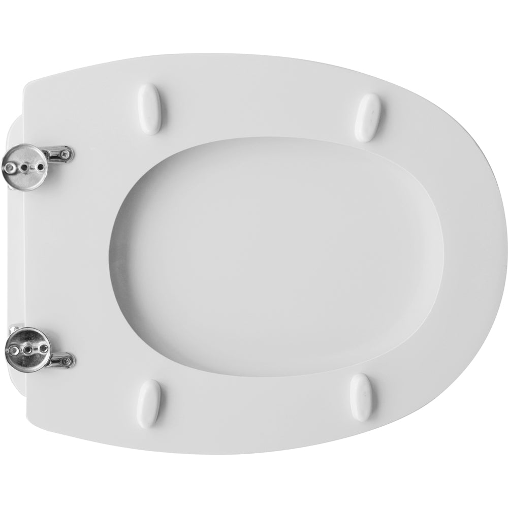 Sedile MDF poliesterato zeus bianco - chiusura normale — SEBA