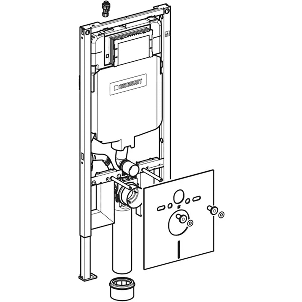 Cassetta di scarico a incasso duofix sigma 8" WC sospesi 114 cm — Geberit
