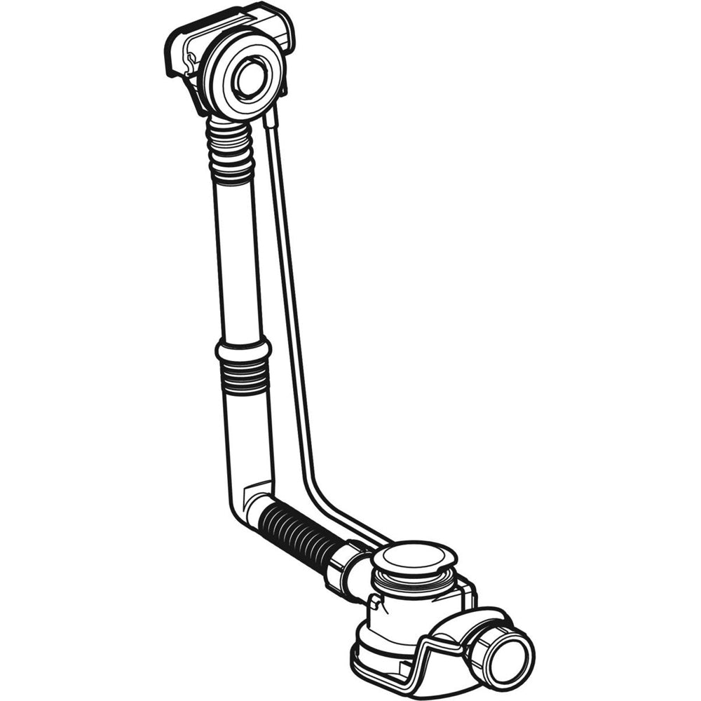 Colonna di scarico vasca con azionamento pushcontrol Ø 52 cromo lucido - L.26 cm — Geberit