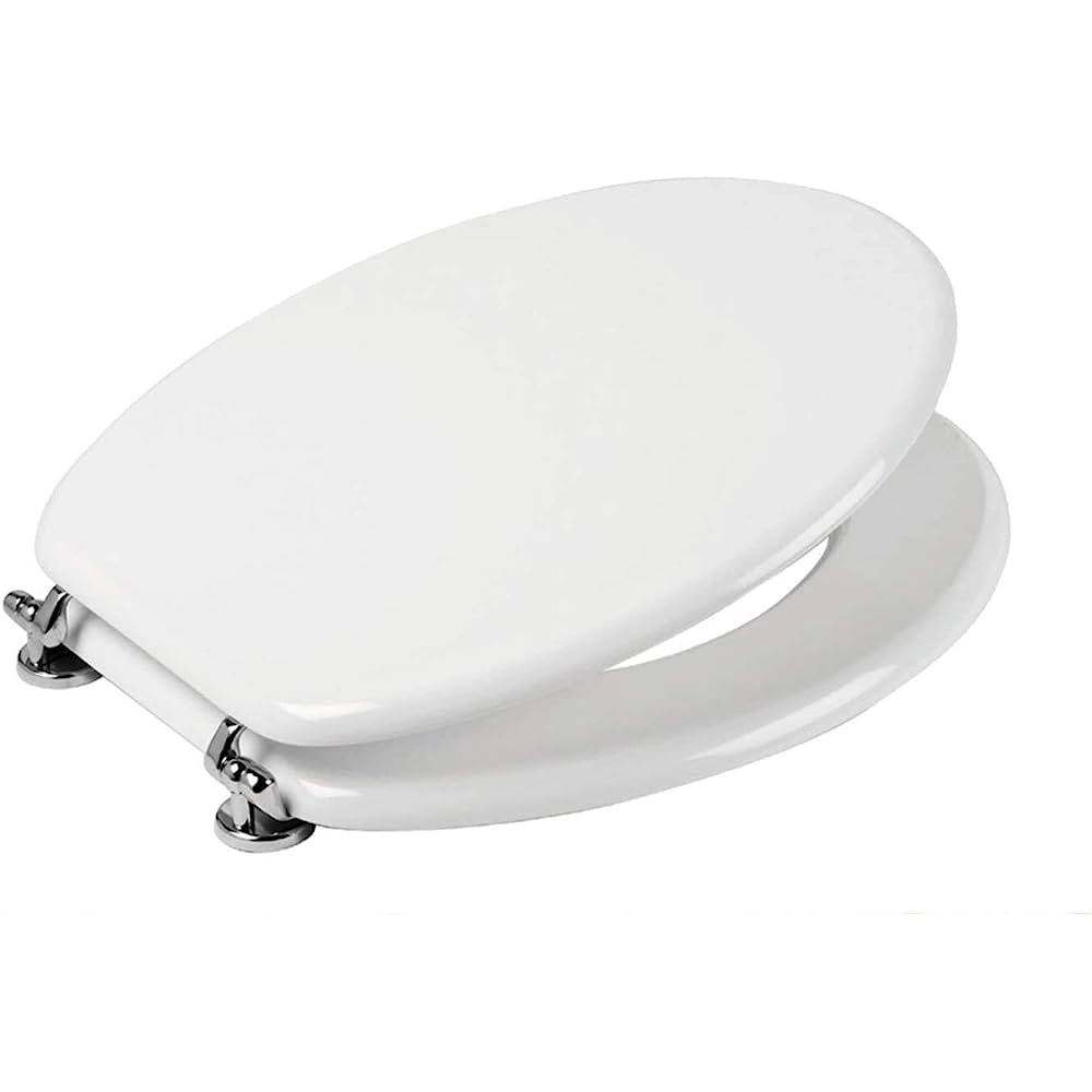 Sedile WC smeraldo universale MDF laccato bianco - chiusura normale — GEDY