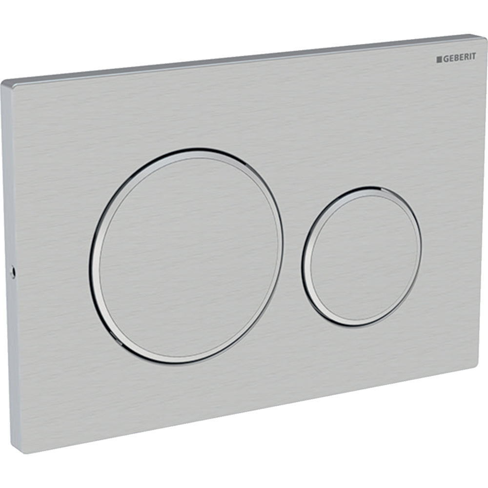 Placca di comando sigma 20" antivandalo acciaio INOX spazzolato — Geberit
