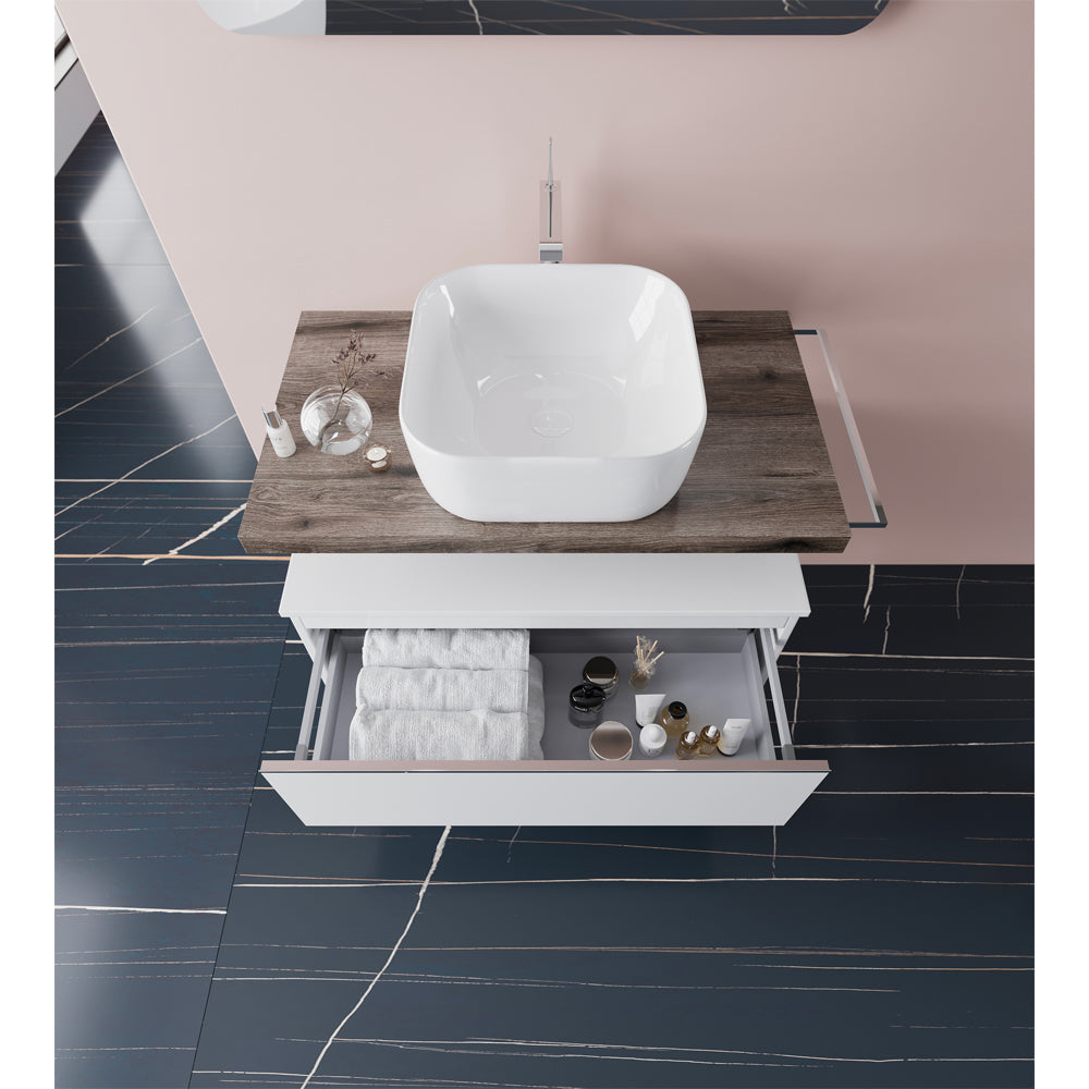 Porta asciugamani Linea in metallo cromato cm 40 — Savini Due