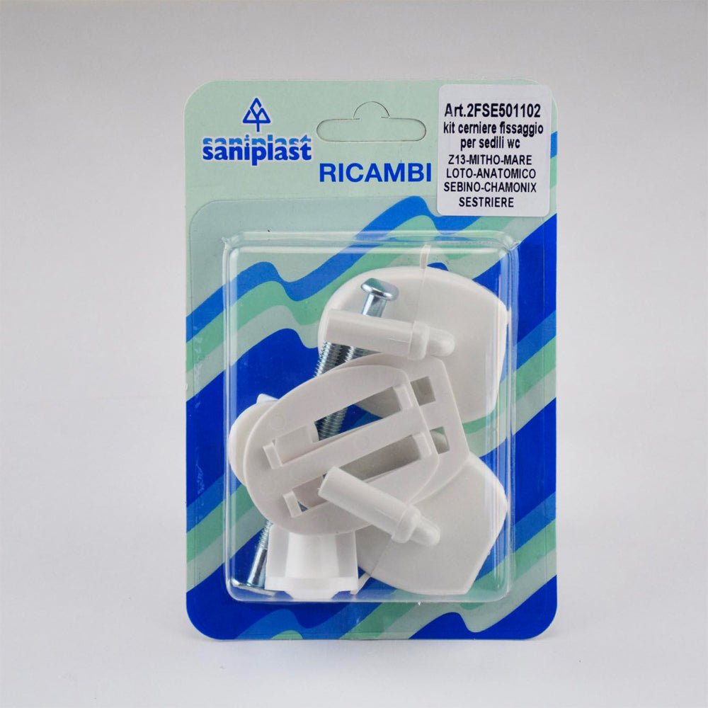 Coppia di cerniere di ricambio per sedili termoindurente in nylon — Saniplast